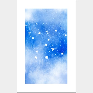 Bleu Sparkling Sky Posters and Art